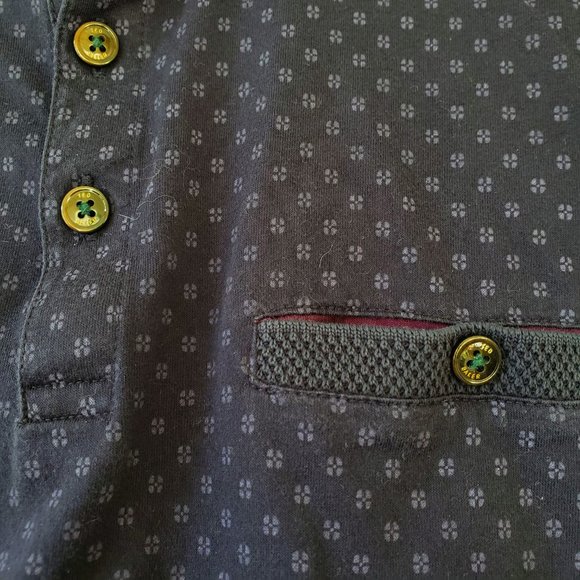 TED BAKER Mendosa Polo Shirt Navy Blue Size 6 XL - Picture 4 of 4